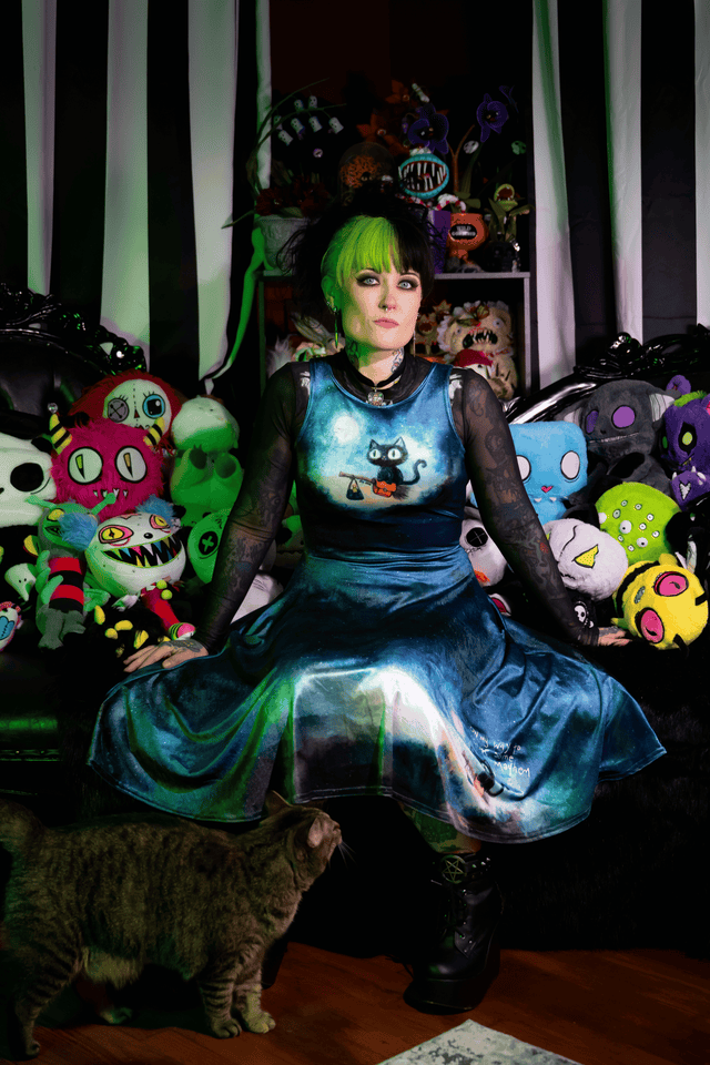Mayhem and Mischief Velvet Princess Midi Dress
